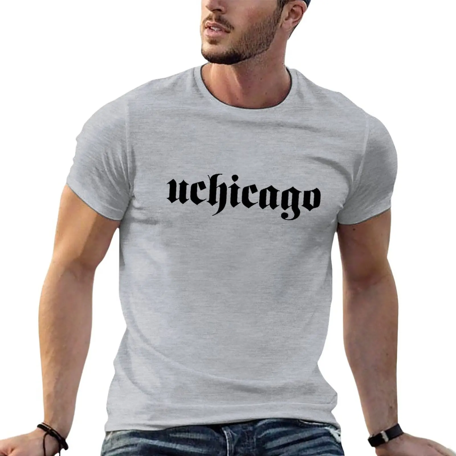 

university of chicago T-Shirt oversized cute tops Aesthetic clothing aesthetic clothes men workout shirt