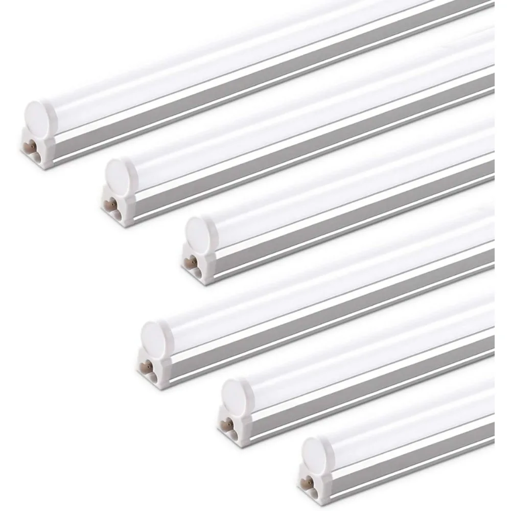 

Barrina (6 Pack) LED T5 Integrated Single Fixture, 4FT, 2200lm, 6500K Super Bright White, 20W Utility LED Shop Light