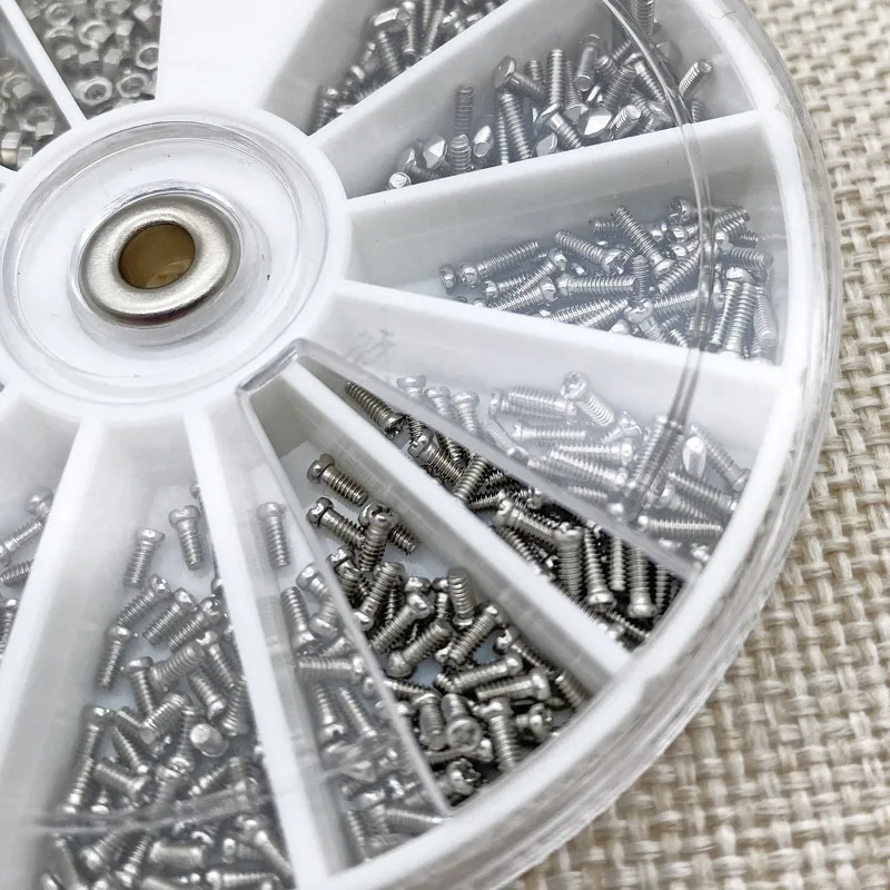 

600/1000Pcs Small Screws with Screwdriver Stainless Steel Screws Electronics Nut For Watch Eye Glasses Clock Repair Tool Kit