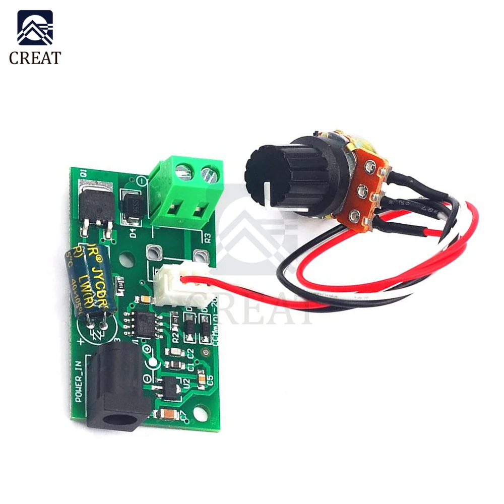 Micro PWM DC Motor Speed Controller Governor 6V 12V 24V General 3A piccola scheda di controllo della velocità con potenziometro