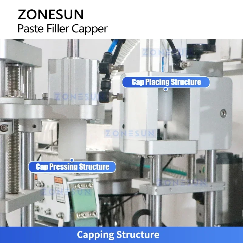 Zonesun ZS-AFC44 Máquina de enchimento e tampagem de garrafas com bomba mal ventilada Monobloco Máquina de embalagem cosmética de garrafas mal ventiladas