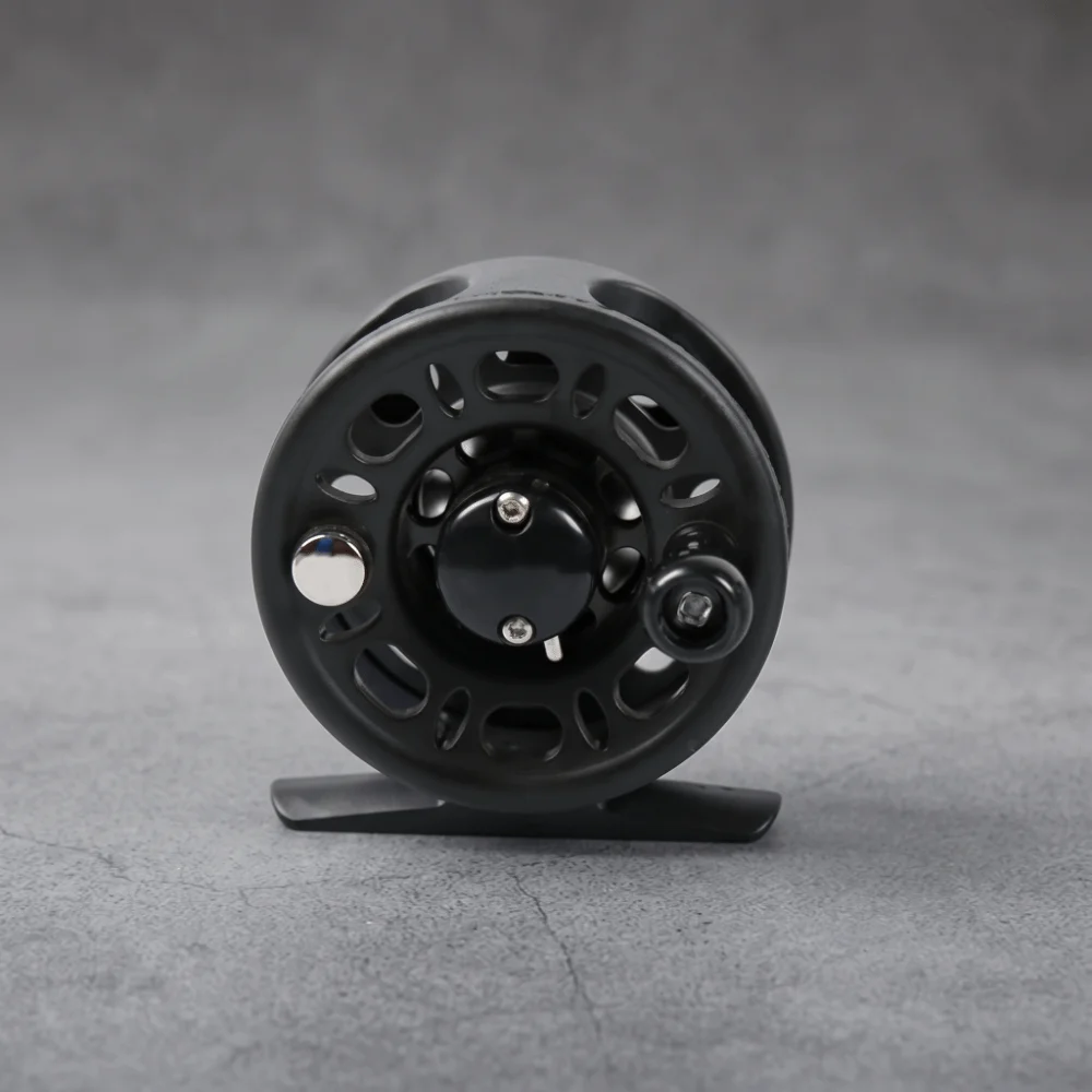 Left Right Interchangeable Ice Fishing Reel ST40/ST50/ST60 Durable Fishing Rattle Reels Ultralight Plastic Front Fishing Reel