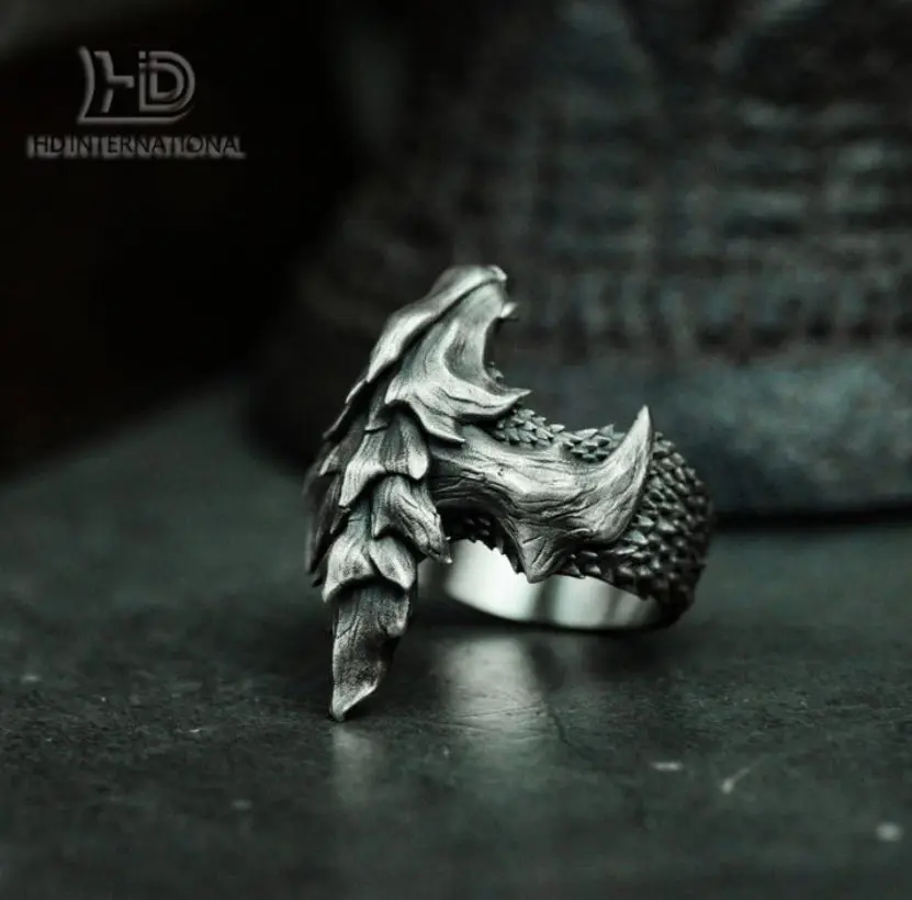 Dragon Scale Ring - 925 Silver Handmade Ring - Dragon Tail Ring