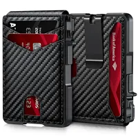 High luxury Mens Wallet Tactical Bifold Wallets for Men Metal RFID Blocking Aluminum Money Cards Holder,Minimalist Mens Wallet