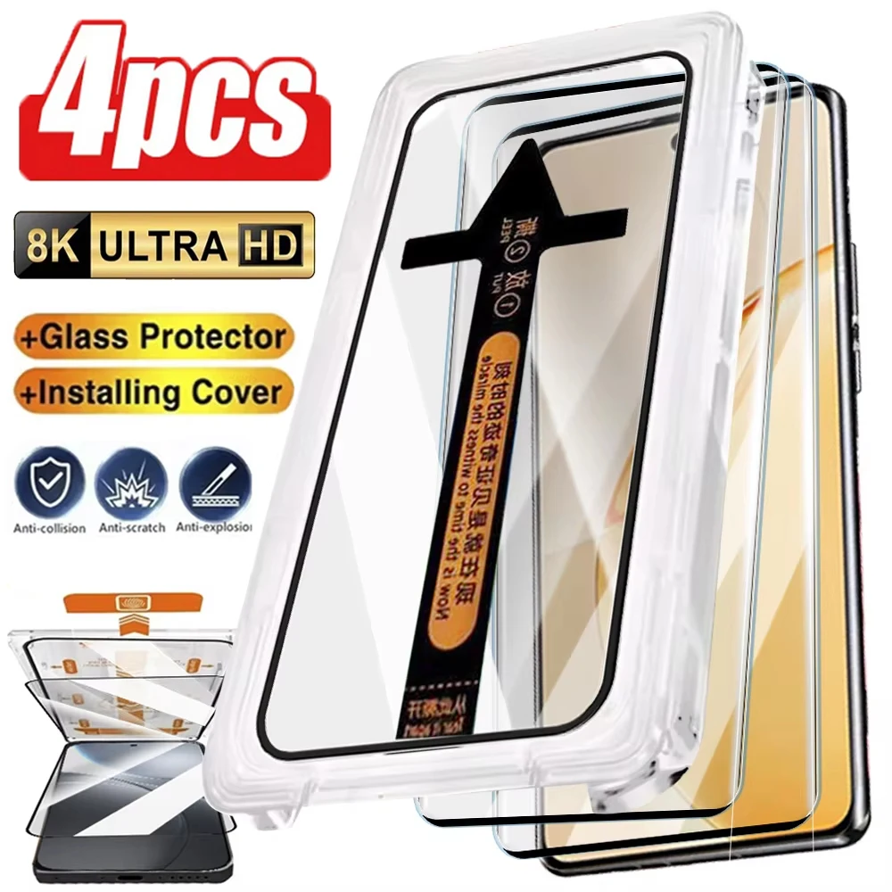 

4PCS Curved Full Glue Tempered Glass For Motorola Moto G86 G75 G87 G54 G55 G84 Screen Protector For Motorola Edge 70 60 50 Pro