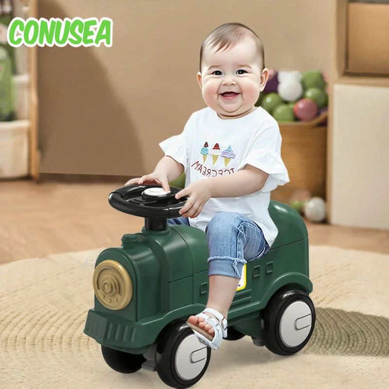 

Children's Rocking Horse Rocker for Toddlers Baby Ride On Vehicles Horse Sports Games Toys Anti-Fall Twisted Car Toys for Kids
