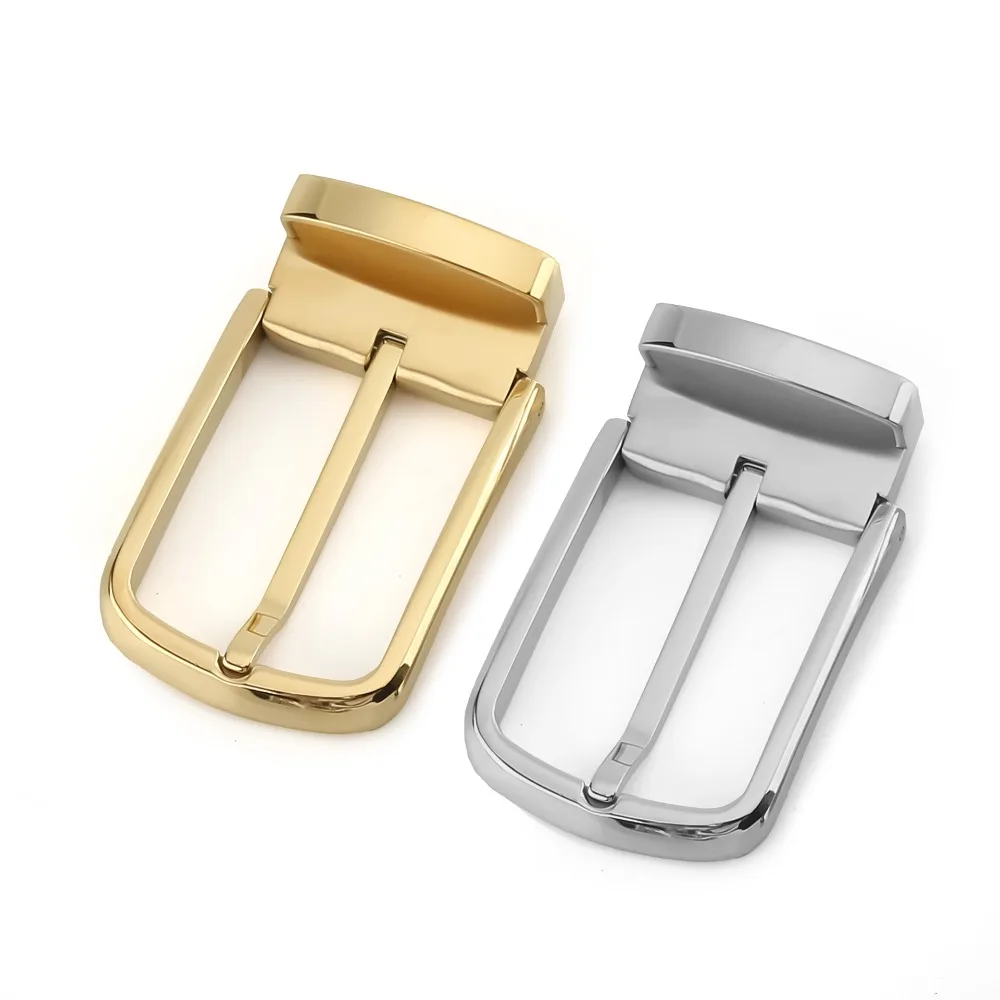 Polished Stainless Steel Pin Belt Buckle Glossy Metal Replacement Fitting for Leather Belts