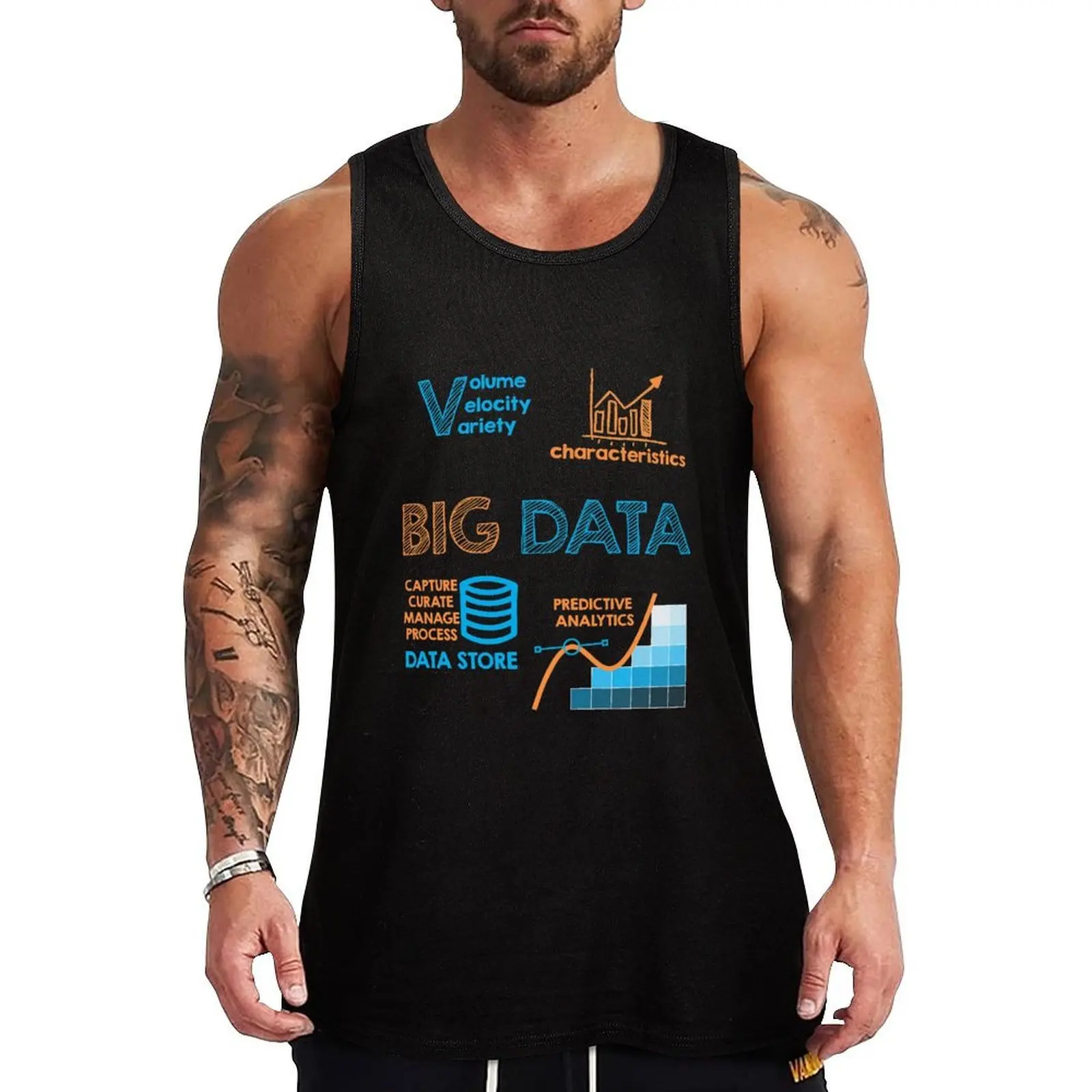 

Big Data Computer Geek Tank Top Beach Casual Tank Top Sleeveless Loose Fit Vacation