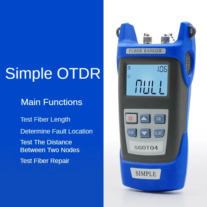 Handheld Mini OTDR 60KM Fiber Optic Cable Breakpoint Locator VFL Fiber Optic Rangefinder High-precision Reflector SGOT04