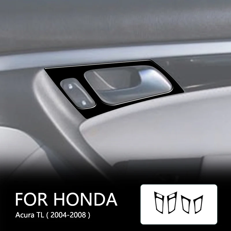 

Interior Door Handle Panel Brand New ABS Gloss Black Stickers For Acura TL 2004 2005 2006 2007 2008 Car Interior Accessories