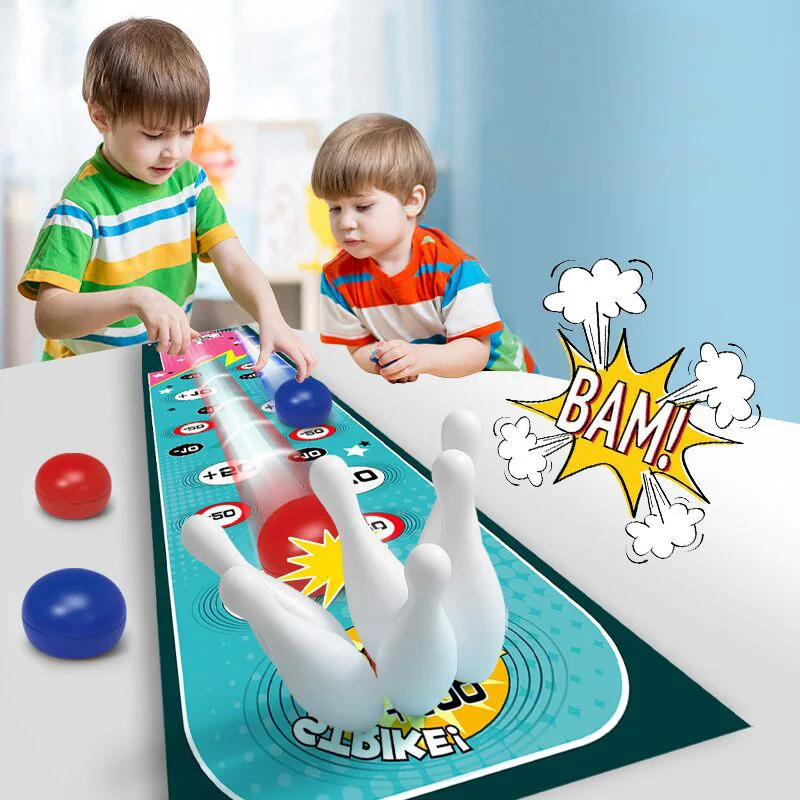 Mini Desktop Bowling Toys Set for Boys Children Interesting Indoor Cartoon Table Game Kit Developmental Sport for Kids