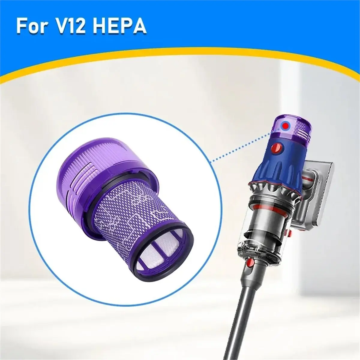 For V12 Detect Slim Filter for V12 Slim / SV20 for V12 Slim / SV20 HEPA Filter Replacement