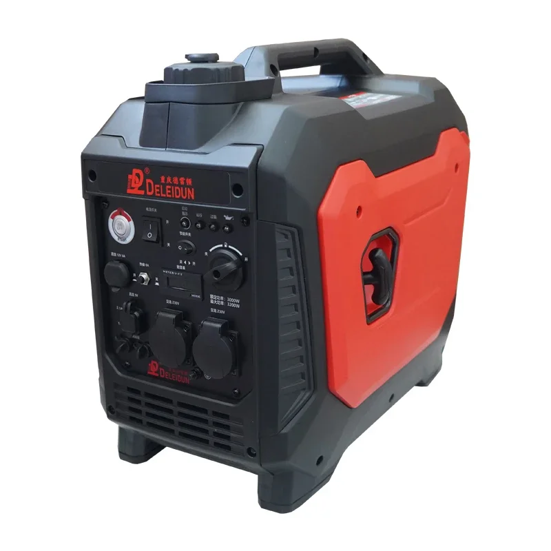 Generador de gasolina pequeño de 220V, frecuencia variable, 4kw3kw, alta potencia, construcción al aire libre, portátil