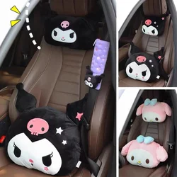 Cute Cartoon Kuromi Car Safety Seat Belt Cover Shoulder Pads Protection Back Cushion Plush My Melody Kawaii Car Decoration
