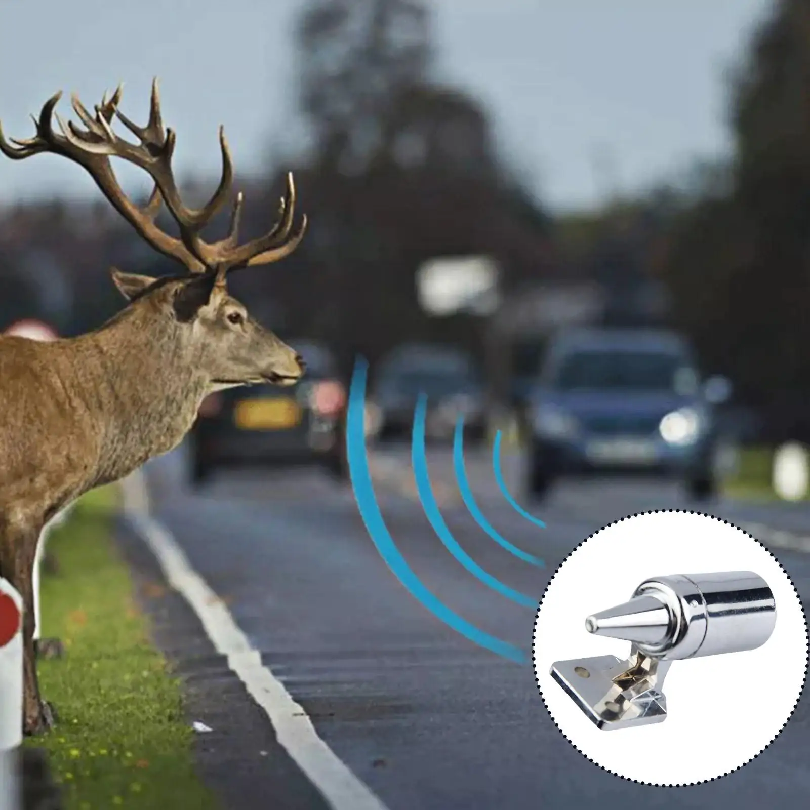 1PC Detachable Animal Repeller Ultrasonic Deer Snake Alarm Drive Device Power Safety Whistle Wildlife Alert Warning Sound W C4M9