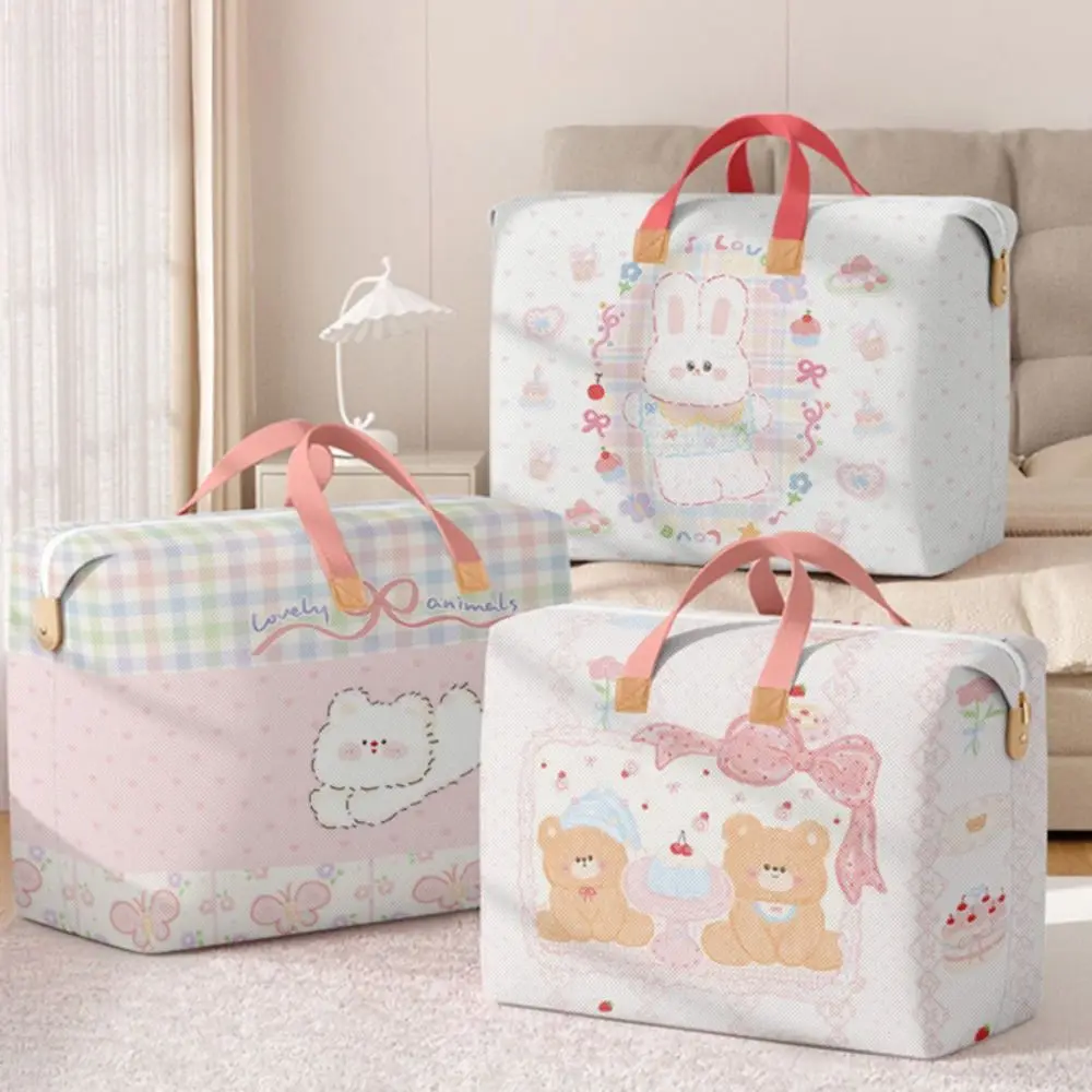 

Non-woven Fabric Clothes Quilt Storage Bag Cartoon Large Capacity Children Quilt Finishing Bag Moisture-proof Space Saving