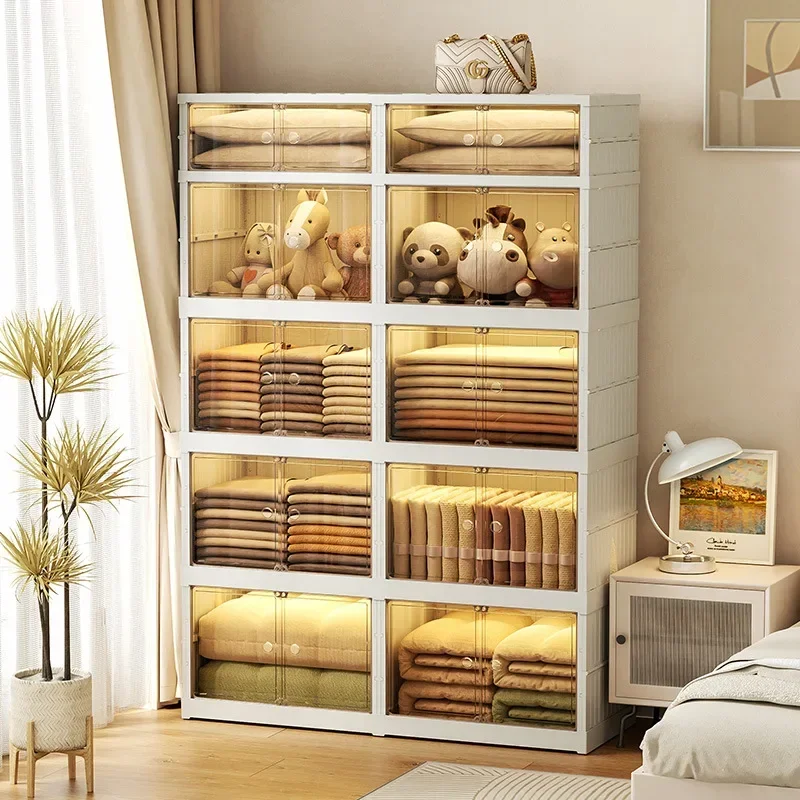 

Усовершенствованный прочный шкаф для хранения без установки, пластиковый складной дом, шкаф для хранения разных детских одежды.