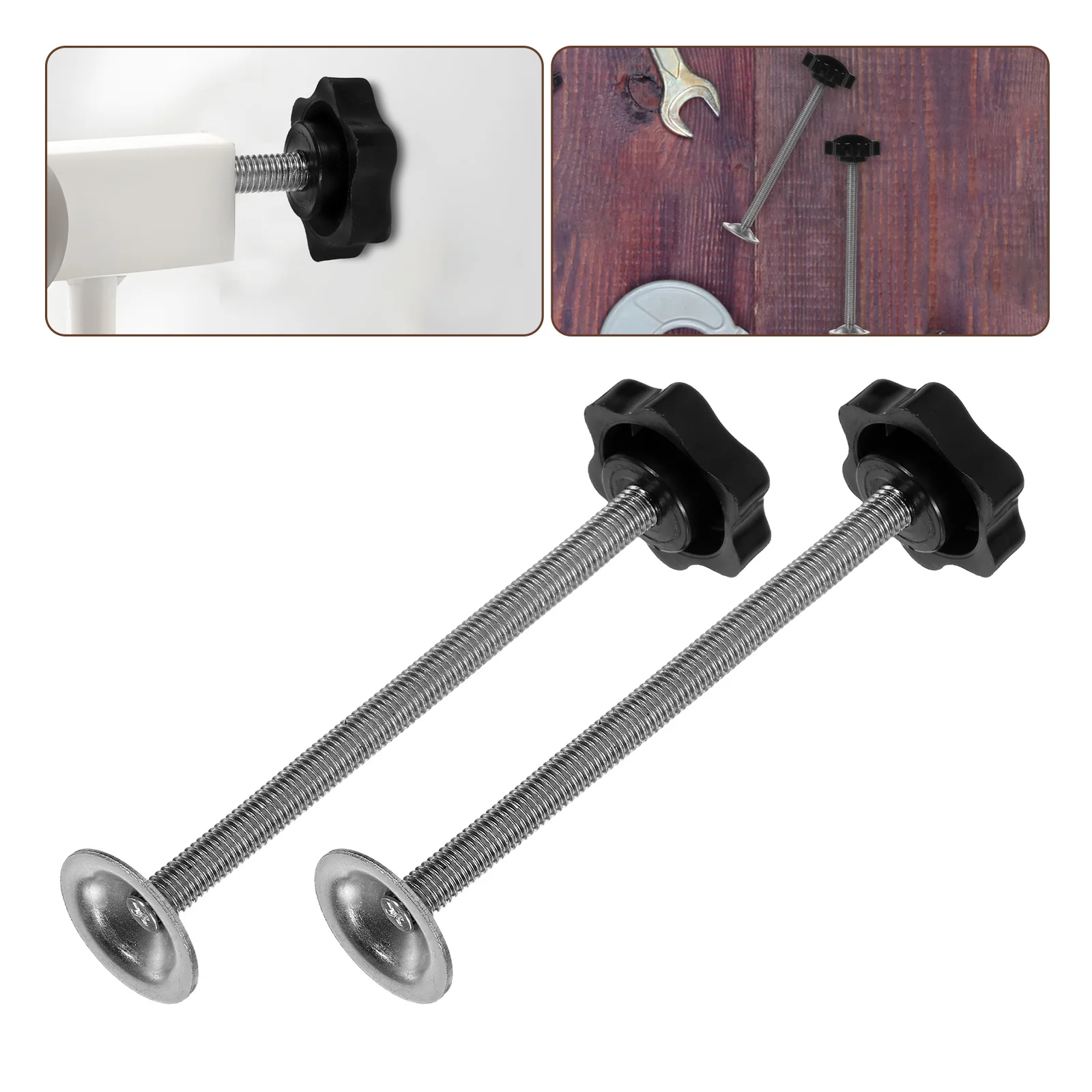 

4 шт., шпиндельные стержни с резьбой для детских ворот, безопасные безопасные винты, простая установка, запасные части для оборудования для детских ворот под давлением