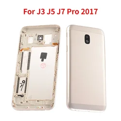 For Samsung Galaxy J3 J5 J7 Pro 2017 J330 J530 J730 Back Battery Cover Door Rear Housing Case Replace with Middle Frame