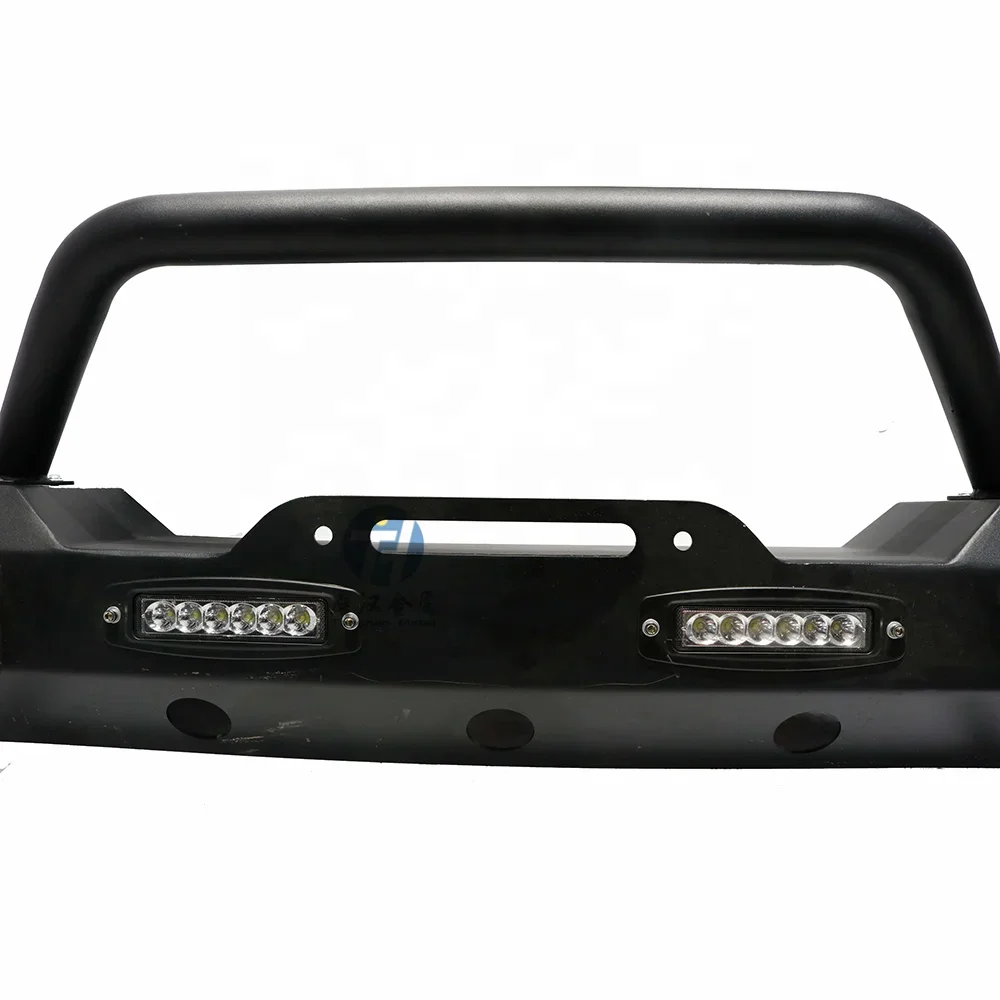 Truck Accessories black Bull Bar Auto Front Bumper with LED Light