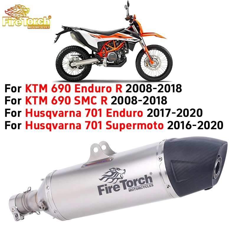 

Slip On For KTM 690 Enduro R SMC R 2008-2018 Motorcycle Exhaust Escape Muffler Pipe For Husqvarna 701 Enduro Supermoto 2016-2020