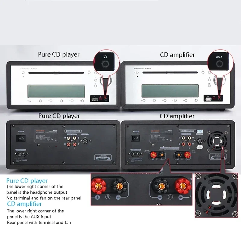 플래그십 흡입 CD 플레이어, 블루투스 5.0, HIFI 무손실 헤드폰 앰프, 다기능 전문 CD 플레이어, FM 라디오