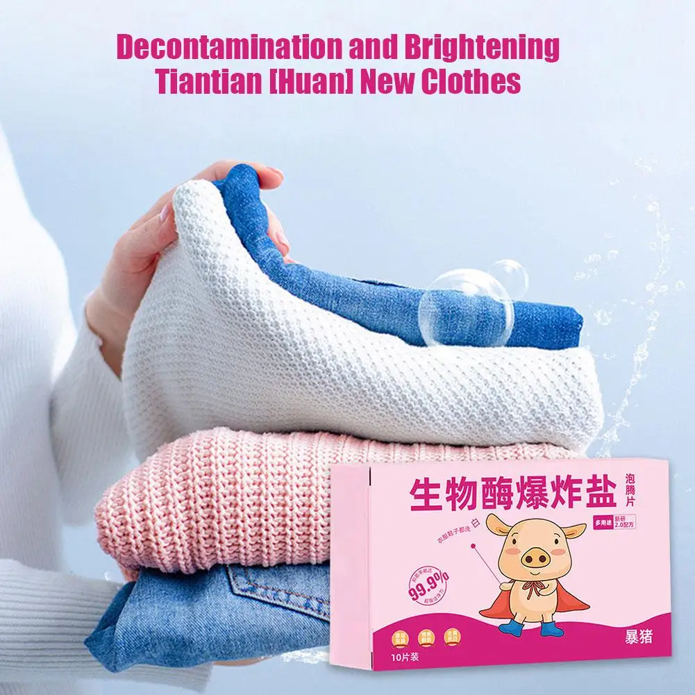 1pc Multi-Functional Bio Enzyme Cleaning Tablets Powerful Tablet Household Cleaner Stain Shoes Laundry Supplies Cleaning Re J9Y3