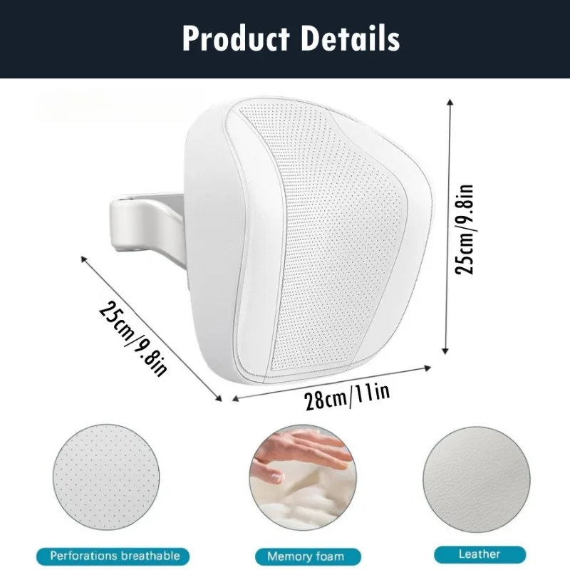 وسادة مسند الرأس قابلة للتعديل لنموذج Y/3 وسادة الرقبة وسادة مسند الرقبة لرأس السيارة مع دعامة وخطاف مخفي #4