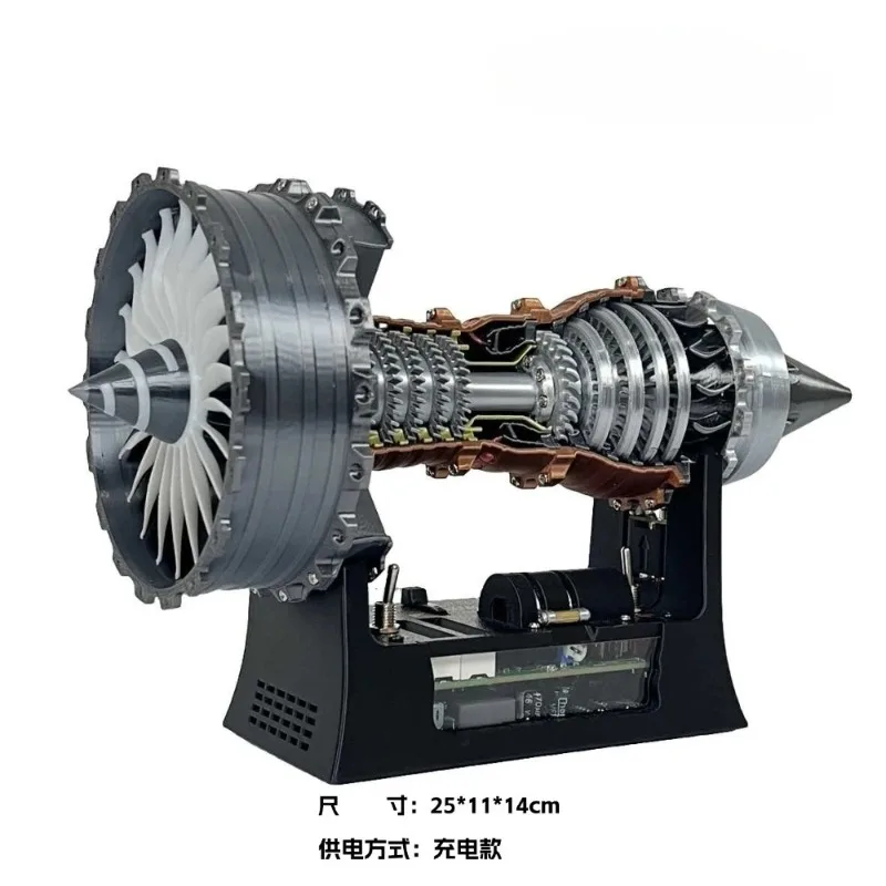Classic 24cm Small Turbofan Engine Model Toy Aviation 3D Printing Technology Can Be Applied To Physical Science Experiments