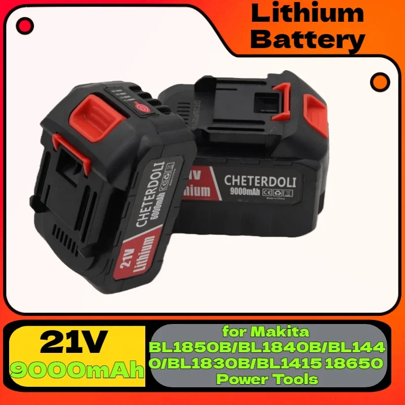 

18V/21V Multi-Capacity 3000-9000mAh Lithium Battery – for Makita BL1850B/BL1840B/BL1440/BL1830B/BL1415 18650 Power Tools