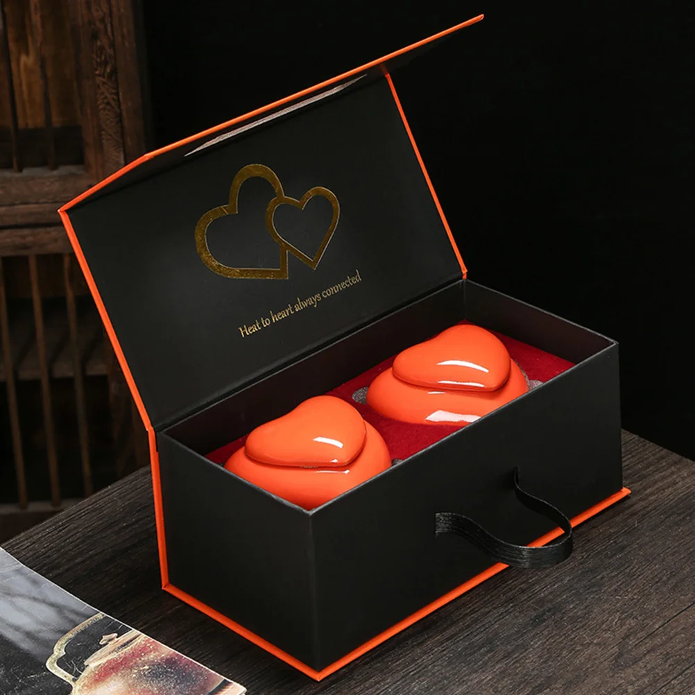 

Креативная канистра для чая в форме сердца, керамическая банка для хранения, компактная защита крышки для Tealeaves, конфетные мяты, домашний подарок