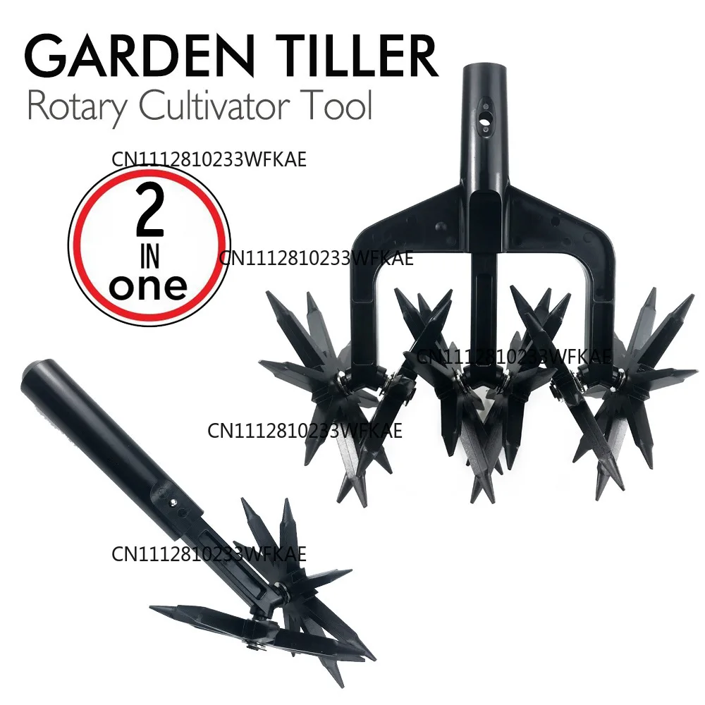 Grass scarifier, soil turning tool, garden soil scarifier, rotary tiller soil scarifier, land aerator