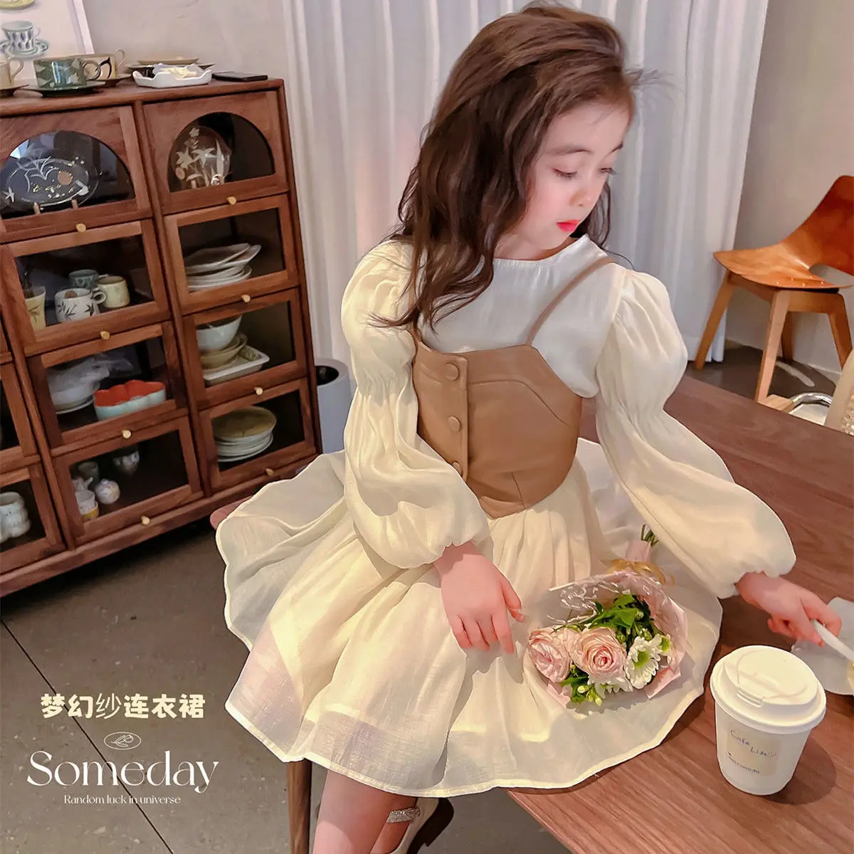 

Girls' Dress 2022 New Korean Style Children's Autumn Skirt Girls' Children Princess Dress Spring and Autumn