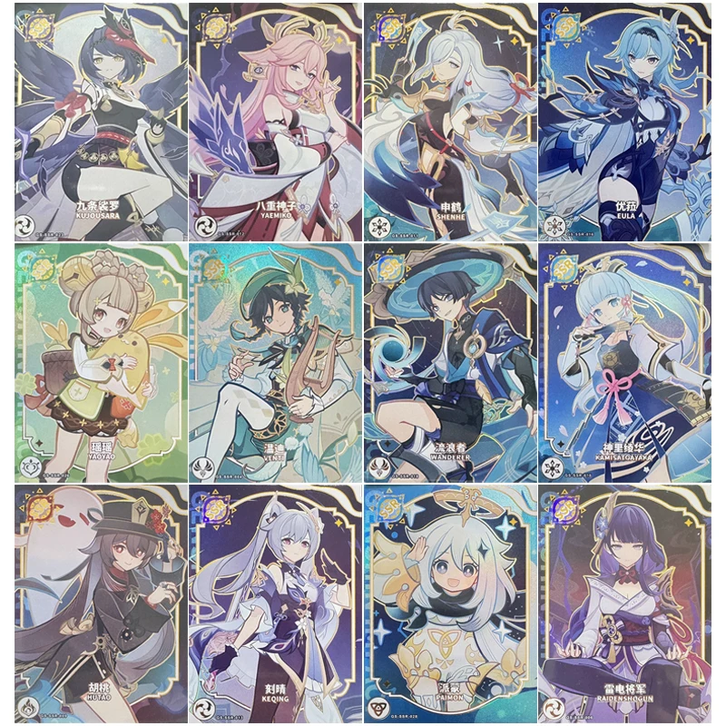 

Anime Goddess Story SSR Card Keqing Yae Miko Hu Tao Raiden Shogun Collectible Cards Christmas Birthday Gifts Children's Toys