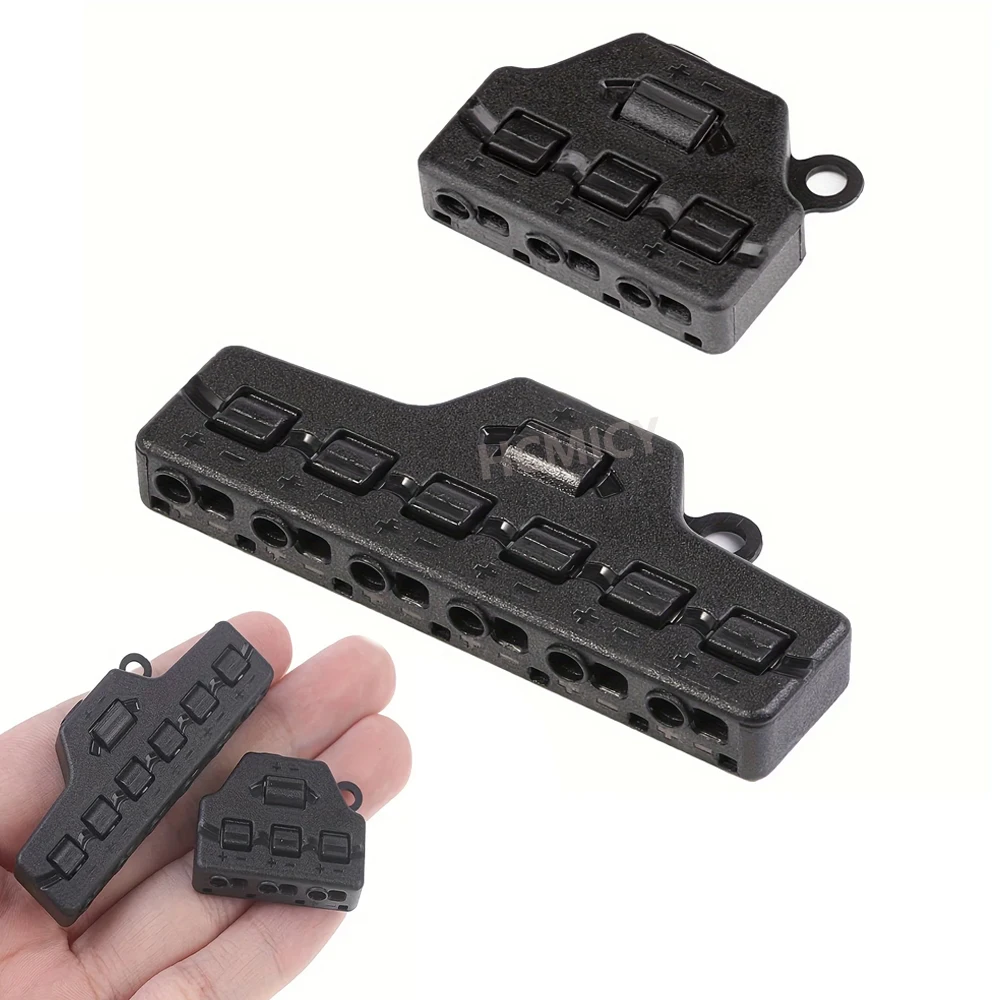 

3/6 портов железнодорожного поезда, совместная коробка, распределительный порт, концентратор, быстрый разветвитель, светодиодное освещение, универсальный разъем для подключения кабеля «сделай сам»