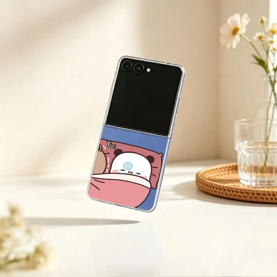 Dudus Bubus Cute Phone Funda Case for Samsung Galaxy Z Flip 8 Flip5 Flip6 Flip7 FE Z Flip 7 6 5 4 3 Flip4 Flip3