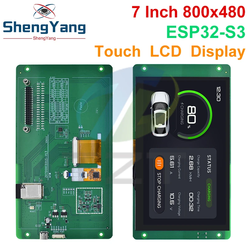 Imagem -05 - Tela Sensível ao Toque Capacitiva Lcd Interface Rgb Módulo Esp32-s3 Built-in 16mb Spi Flash 8mb Psram 800x480 7.0