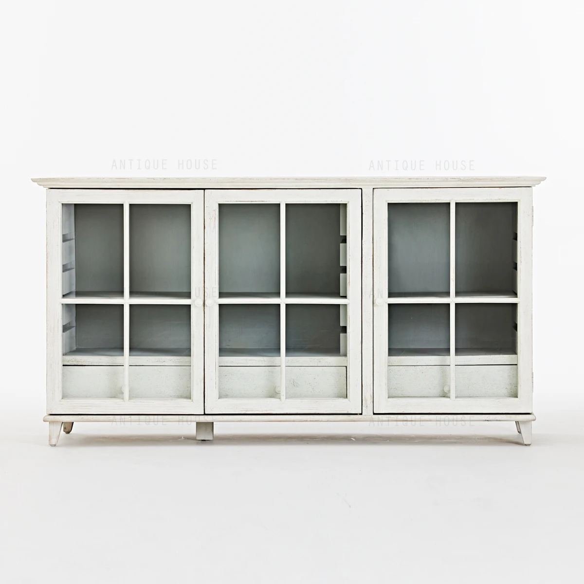 Retro Light-Coloured Minimalist Living Room Furniture Reclaimed Pine Sideboard Living Room Sideboard & Decorative Cabinet