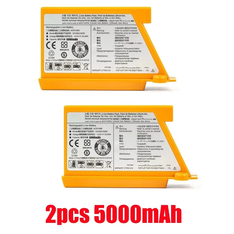 5000mAh EAC62218205 For LG Sweeping Mopping Robot Battery VR6260LVM VR6540LV R76CIM VR5940L VR6540VL EAC60766107 Vacuum Cleaner