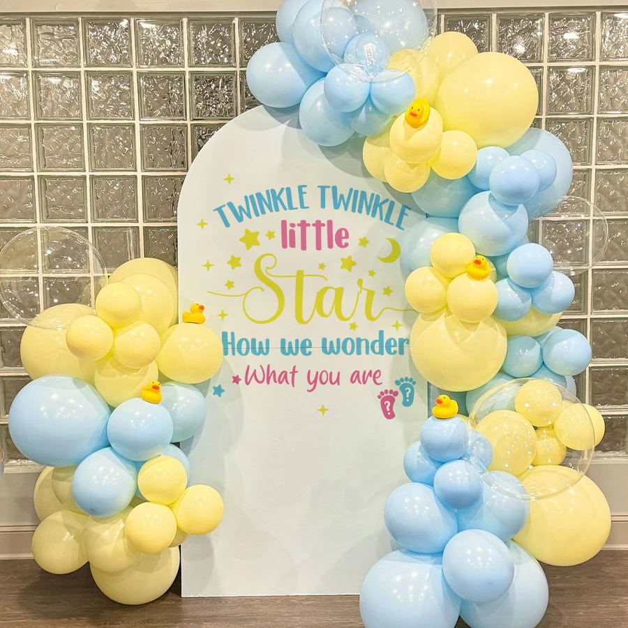 Twinkle Little Star Wall Sticker Cute Stars Footprints Decal For Baby Shower Nursery Room Gender Reveal Party Kids’ Bedroom