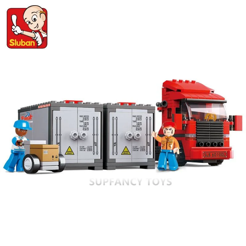 Sluban 345 pièces SimCity véhicules de fret urbain blocs de construction Kit jouets éducatifs pour les enfants