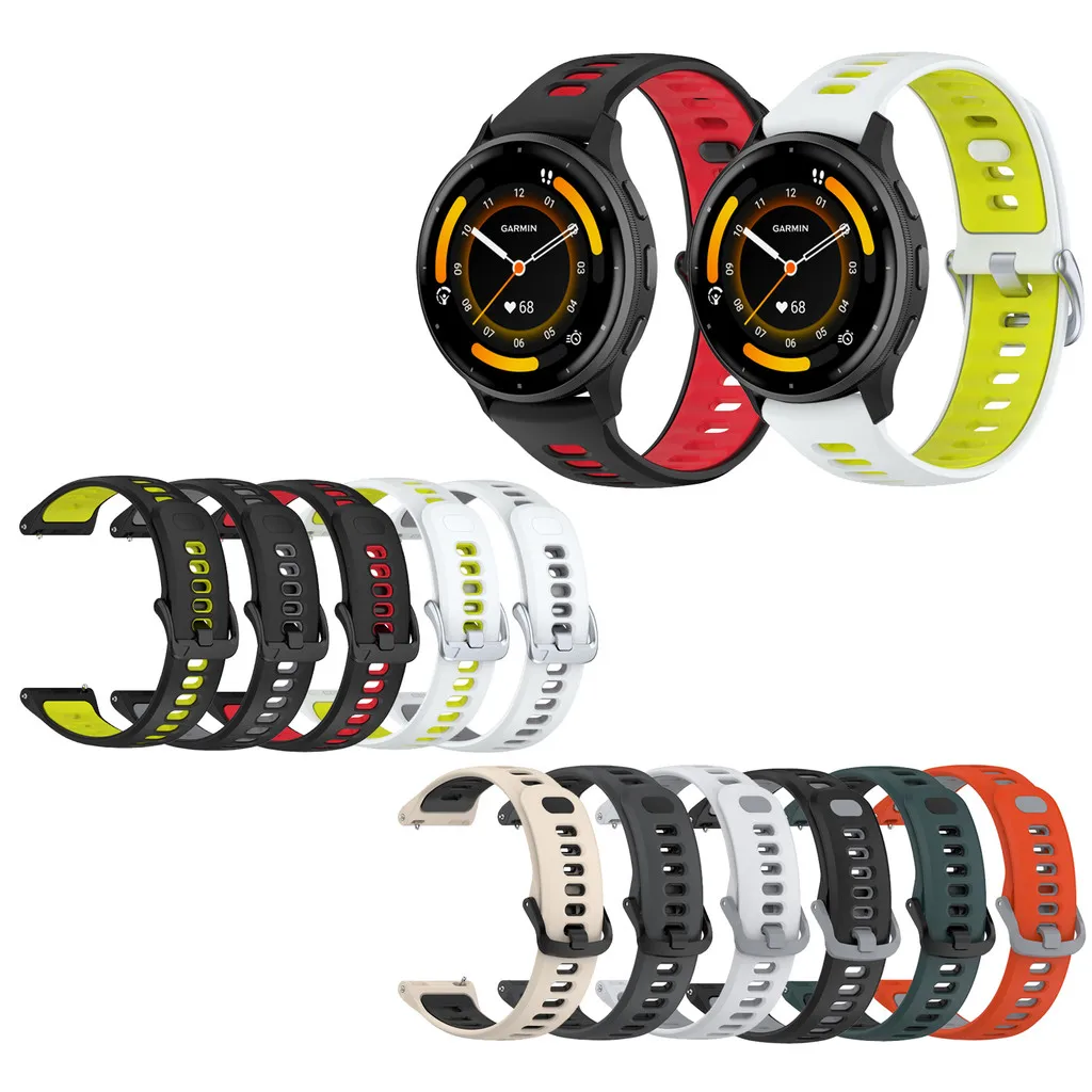 Мягкий силиконовый ремешок для Garmin Venu4 Venu3 Venu2/Venu 2 3 4 45 мм Vivoactive4, цветной браслет, спортивный браслет