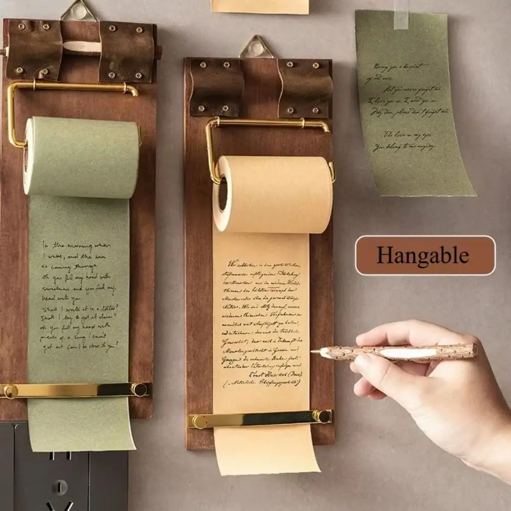 

Retro Vintage Sticky Notes Tear-Off Rolled Notes Note Splint Reusable Non-Adhesive Roll-Up Sticky Note Board Stationery Use