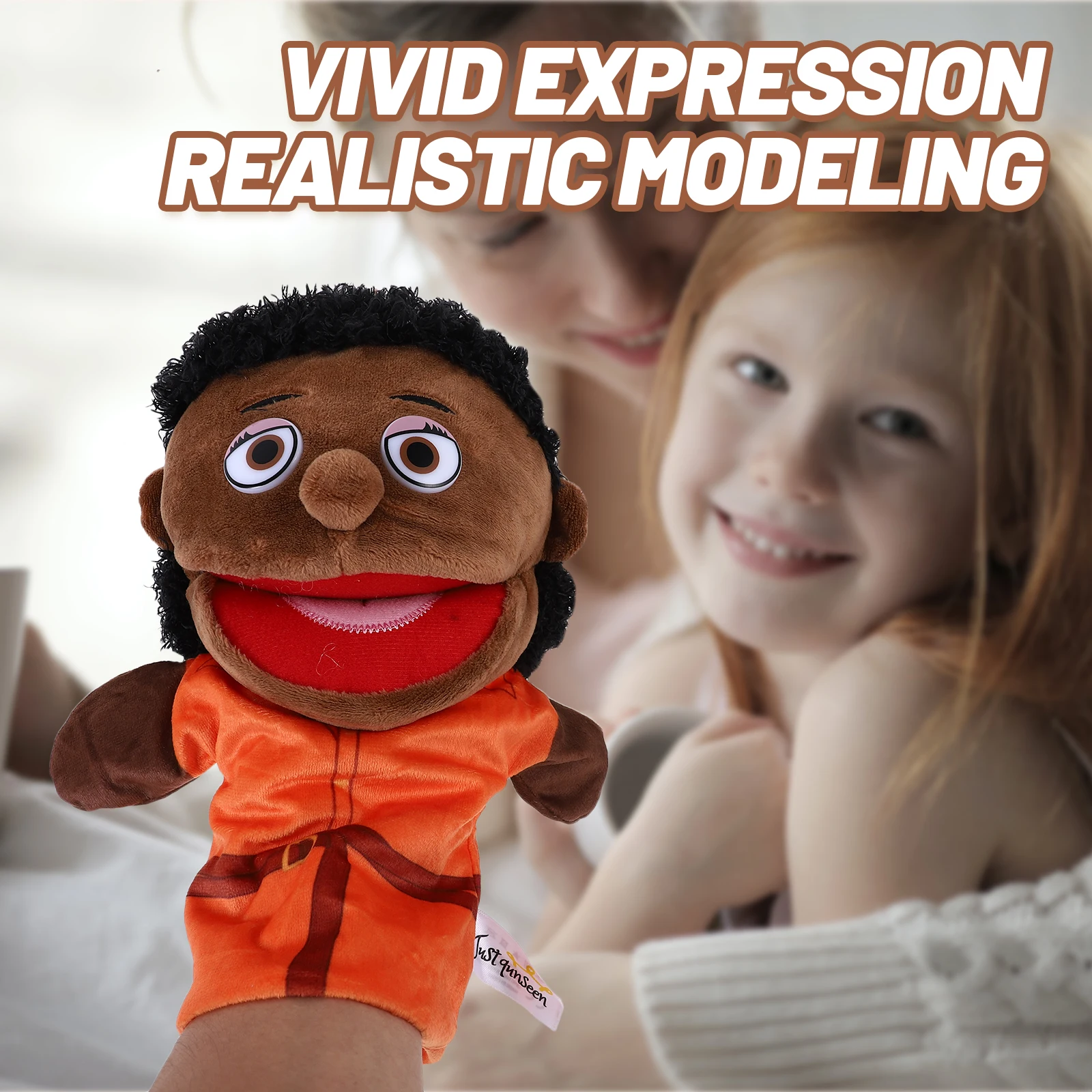 Hand Puppet Mother Cartoon Figure Toy for Story Telling Kids Puppets Parent-child