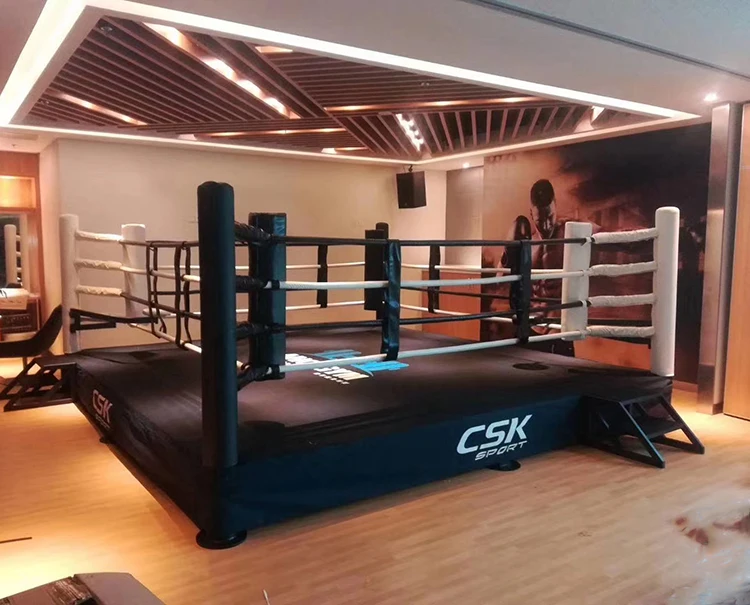 Elevated Type MMA Boxing Ring boxeo set with Custom Ropes mma gym equipment Competition Events Ring