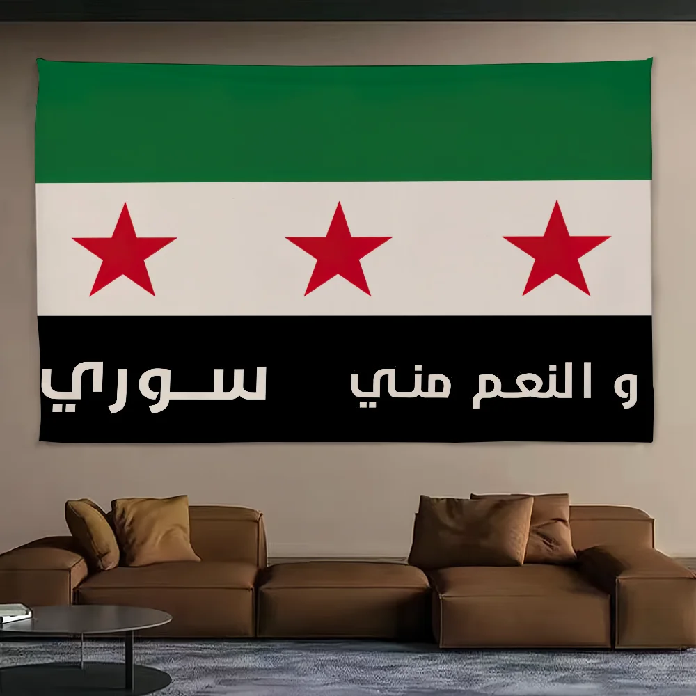 S-Syria flag For Picnic Party Camping Banner Outdoor Atmosphere Cloth