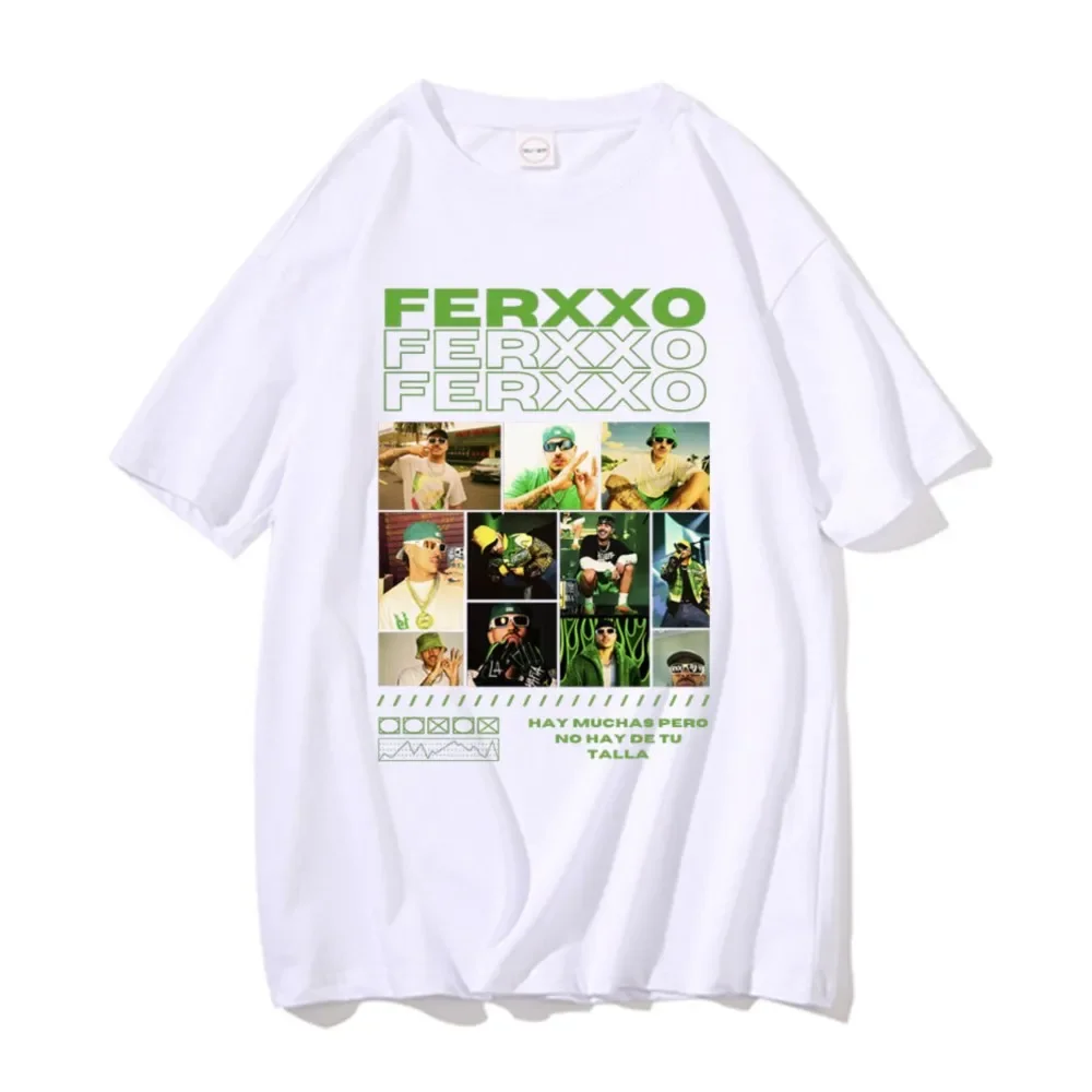 Rapper Feid Ferxxo Ferxxocalipsis Print T Shirts Male Summer Cotton Tshirt Short Sleeve Men Women Hip Hop Oversized T-shirt