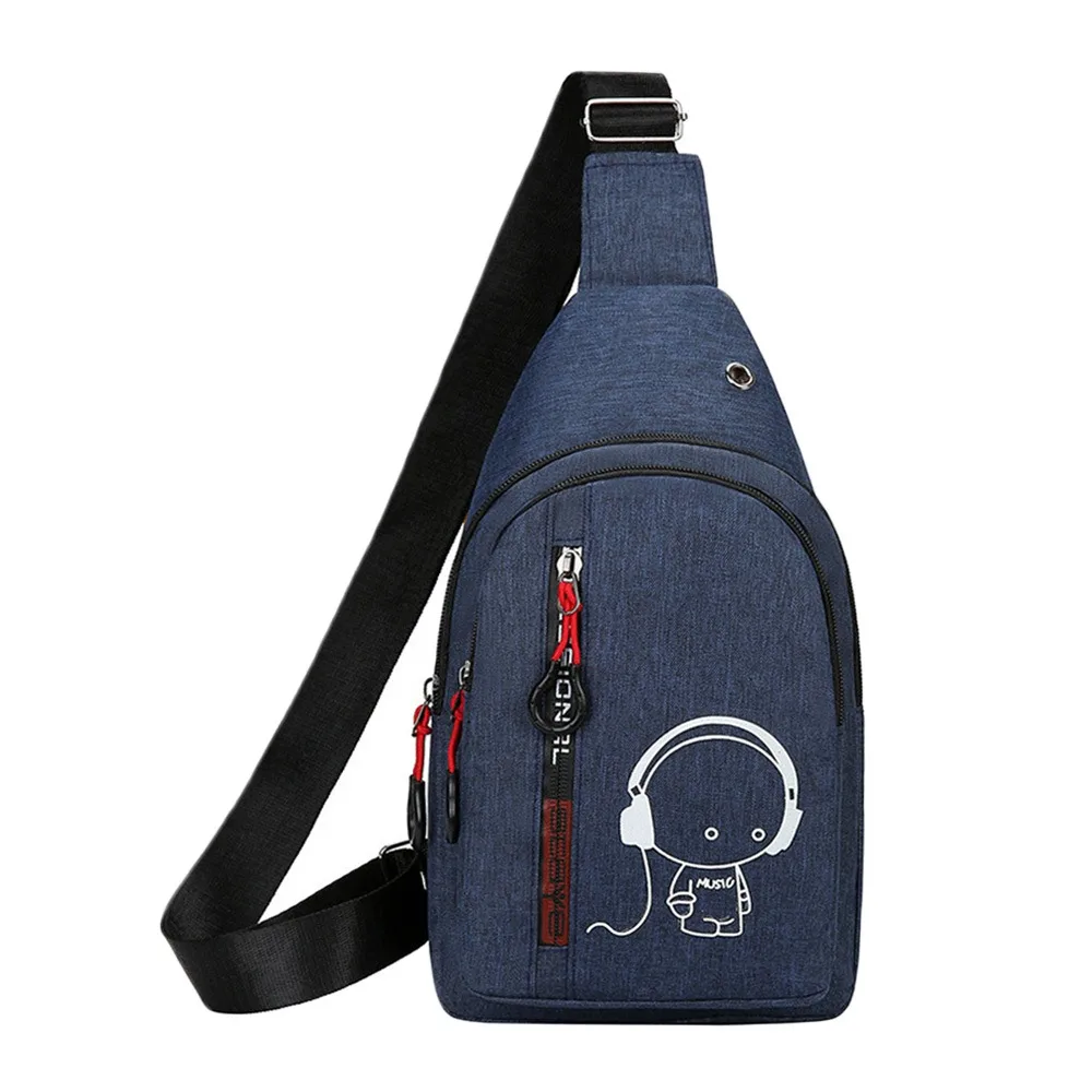 

Portable Waterproof Men Chest Bag Multi Functional Night Light Waist Bag Leisure Cycling Backpack Crossbody Bag Outdoor Travel