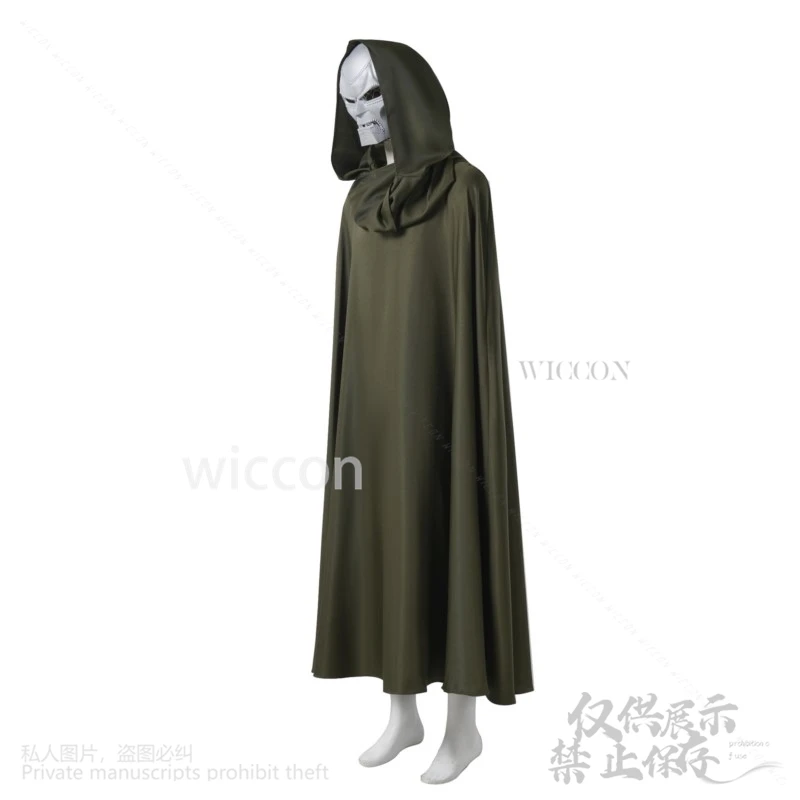 Anime Film Doom Cosplay Kostuum Cape Mantel Masker Rollenspel Uniform Halloween Party Dressing Voor Mannen Halloween Kerstfeest