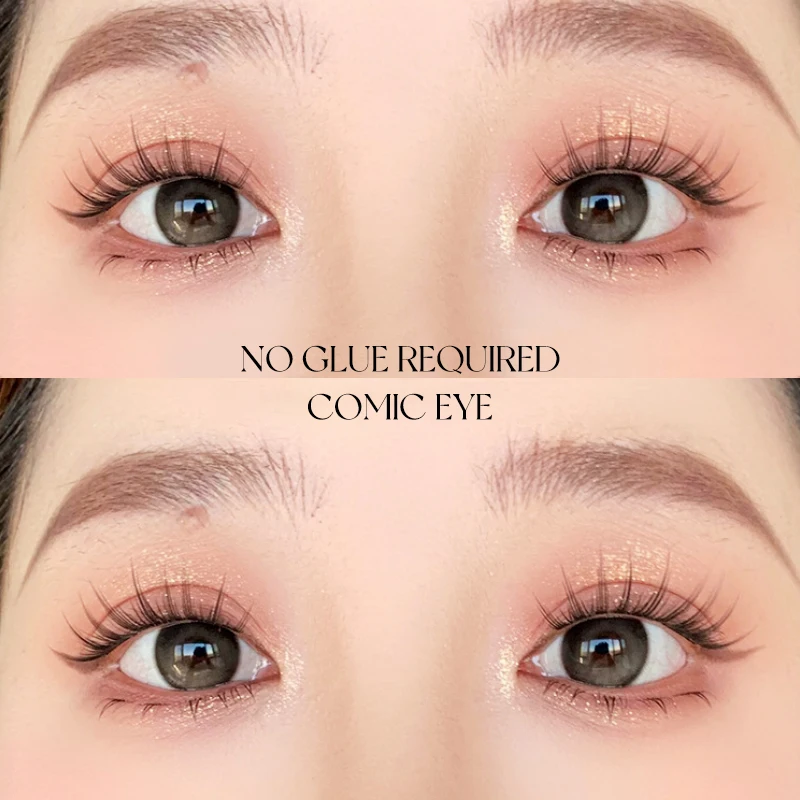 60개 클러스터 자체 접착 가짜 속눈썹 10-13mm 얇은 클러스터 개별 속눈썹 연장 자연 열 결합 클러스터 속눈썹